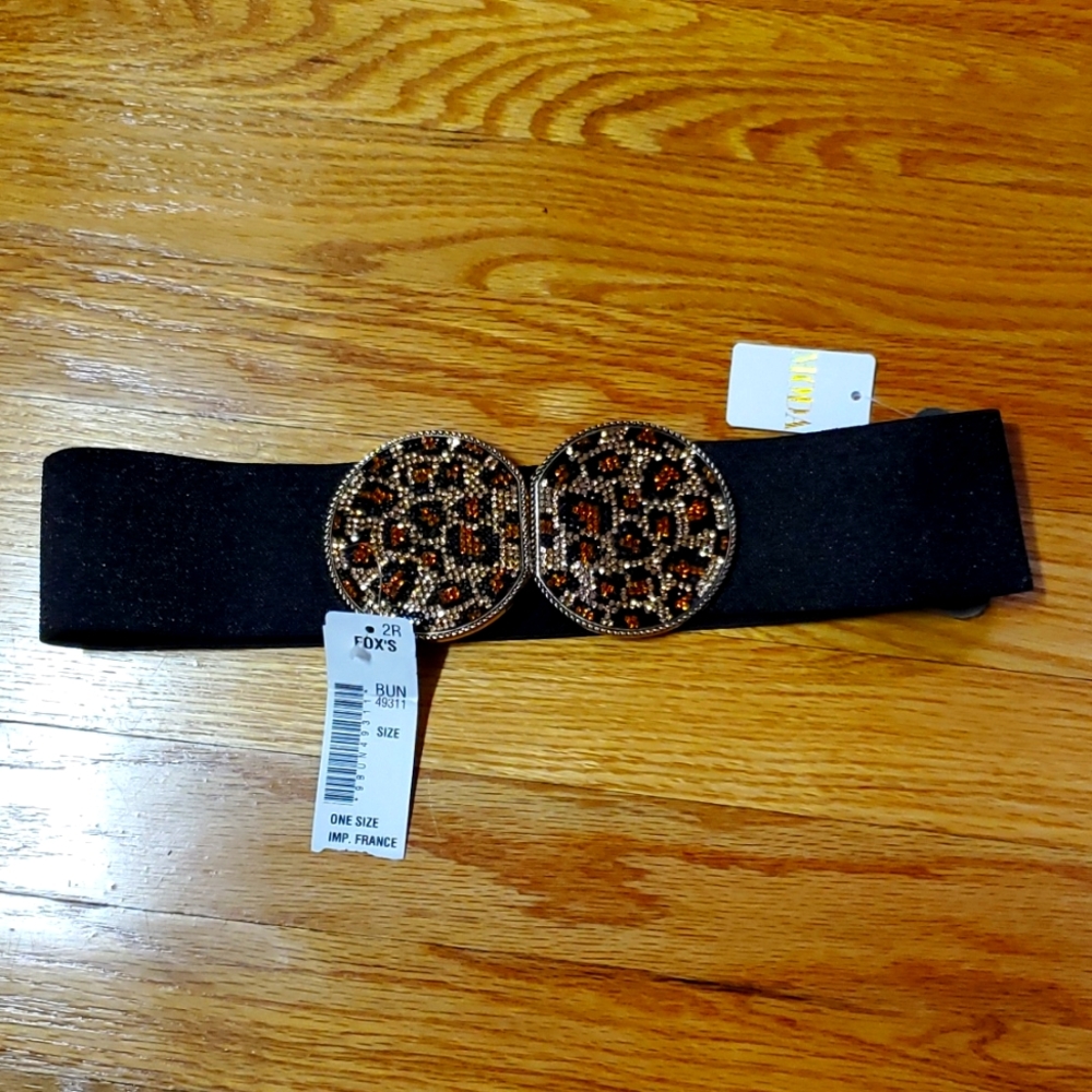 Belt, cheetah jeweled, 73 cms